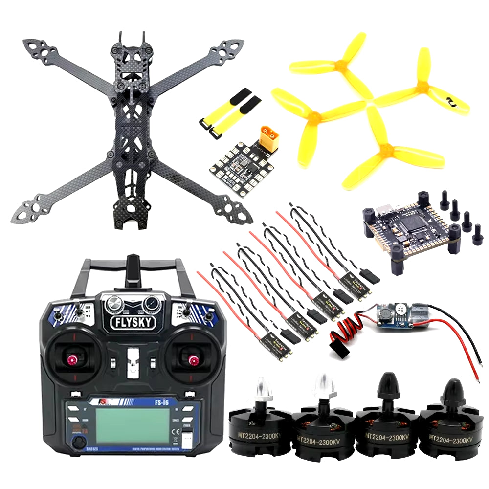 Mark4 Mark 4 5Inch 225Mm Drone Frame F4 V3S Flight W/ 2204 Motor W/ Blheli_S 20A Brushless ESC/ Flysky FS I6 Remote Control DIY