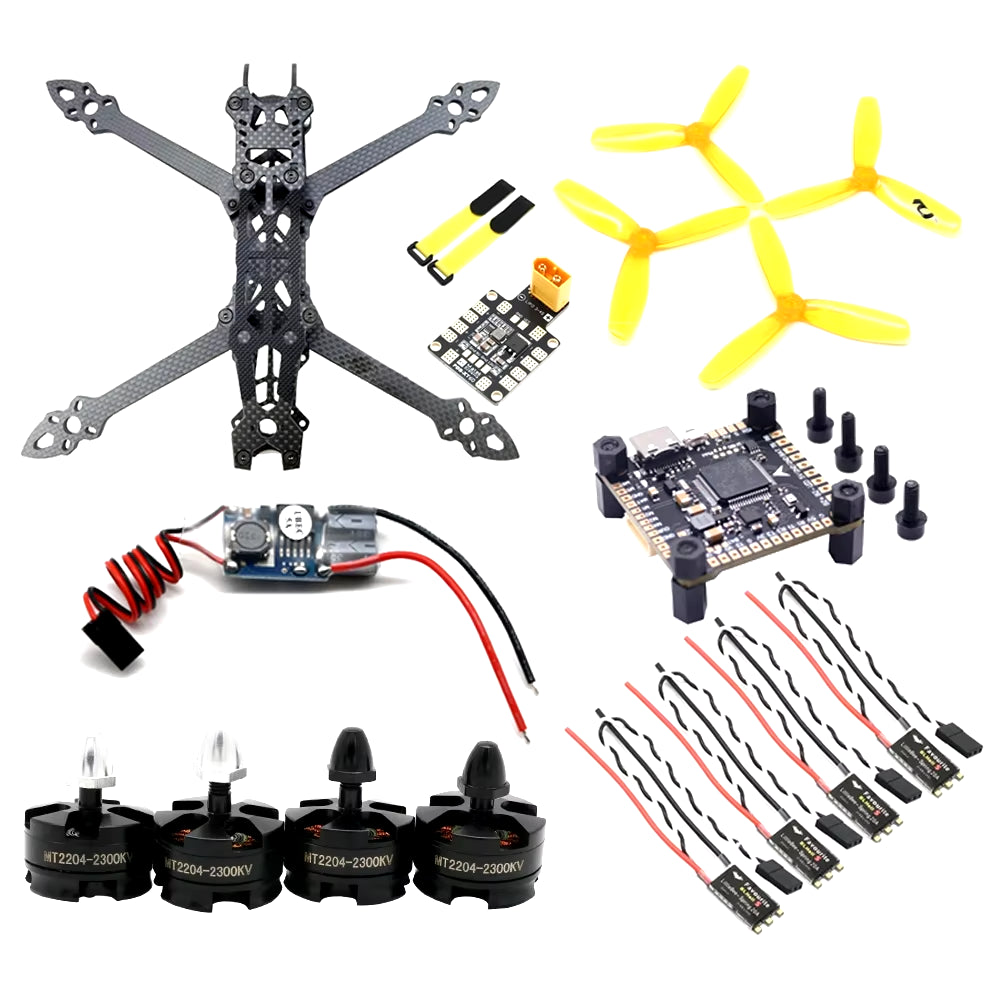 Mark4 Mark 4 5Inch 225Mm Drone Frame F4 V3S Flight W/ 2204 Motor W/ Blheli_S 20A Brushless ESC/ Flysky FS I6 Remote Control DIY