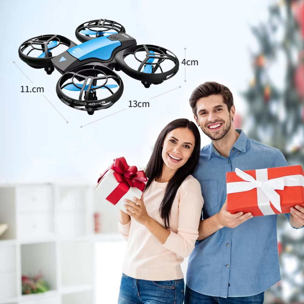 V8 Drone with 4K HD Camera 1080P Wifi FPV Real-Time Video Drones Height Keep RC Helicopter Gift Toy for Adult and Children