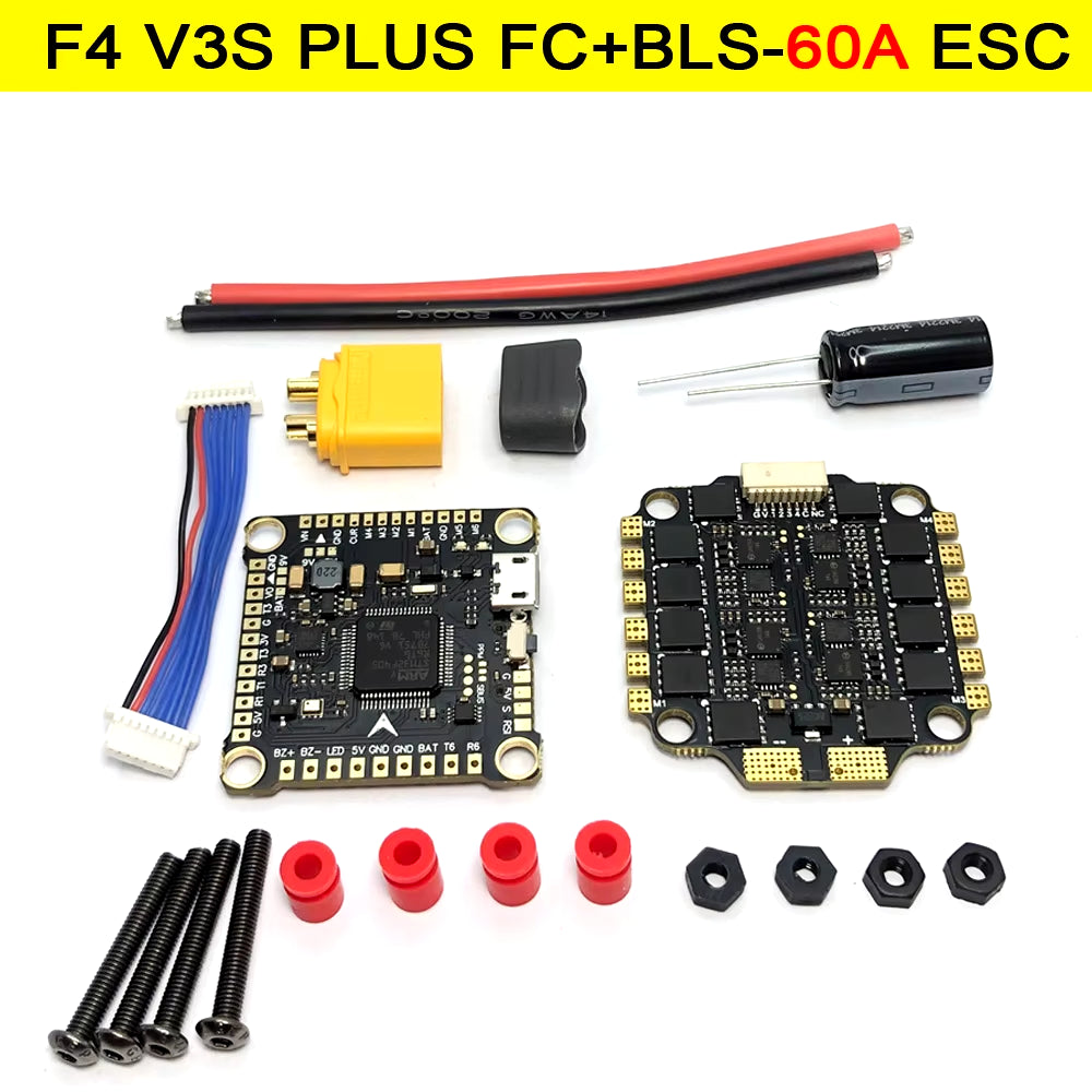 F4V3S F4 V3 V3S plus FC Stack/Flytower Flight Controller Board Barometer OSD 30A 45A 60A ESC for FPV Racing Drone Quadcopter