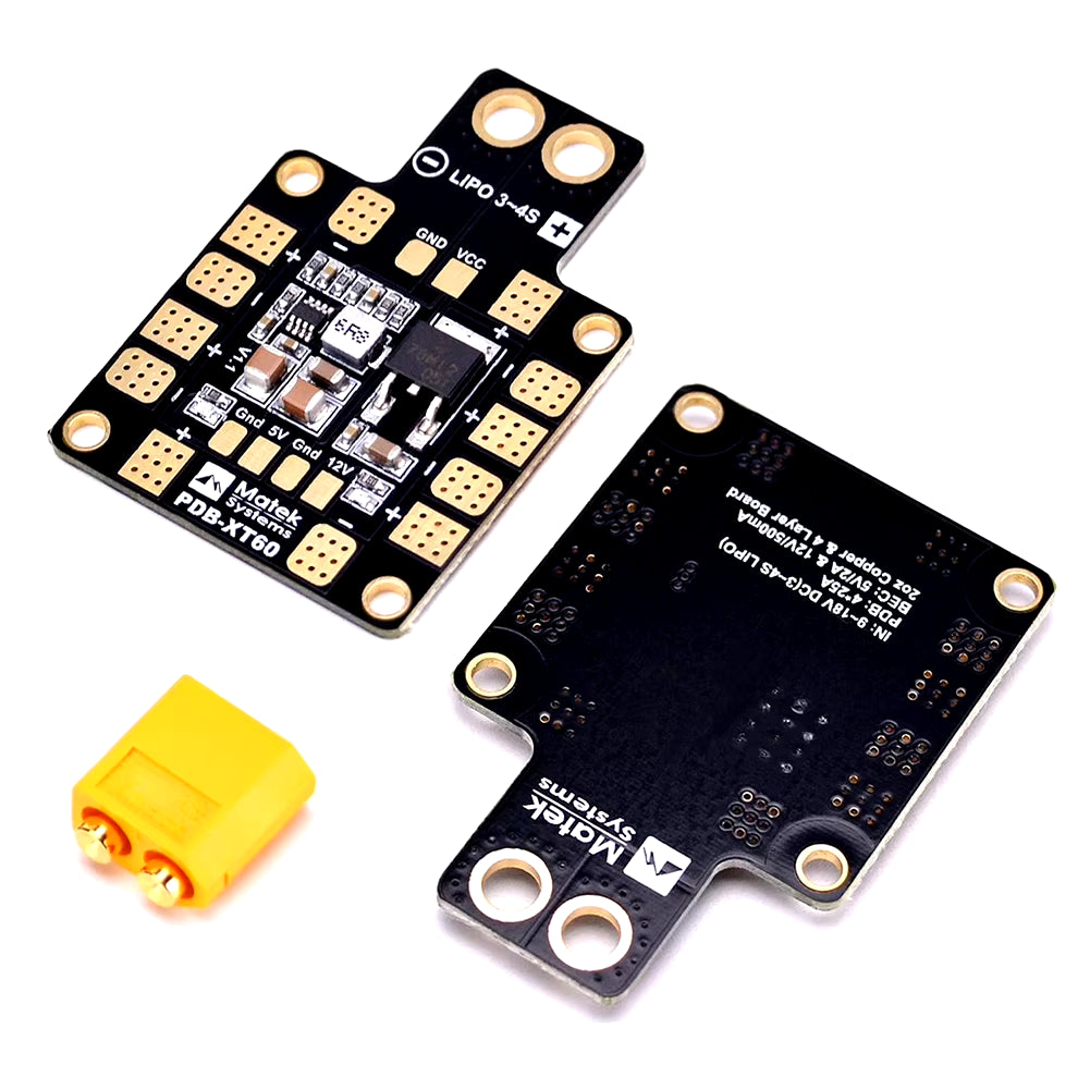 PDB-XT60 W/ BEC 5V&12V Power Distribution Board 3-4S/3-6S for RC FPV Racing Freestyle 4S/6S Drones Multicopter Airplane