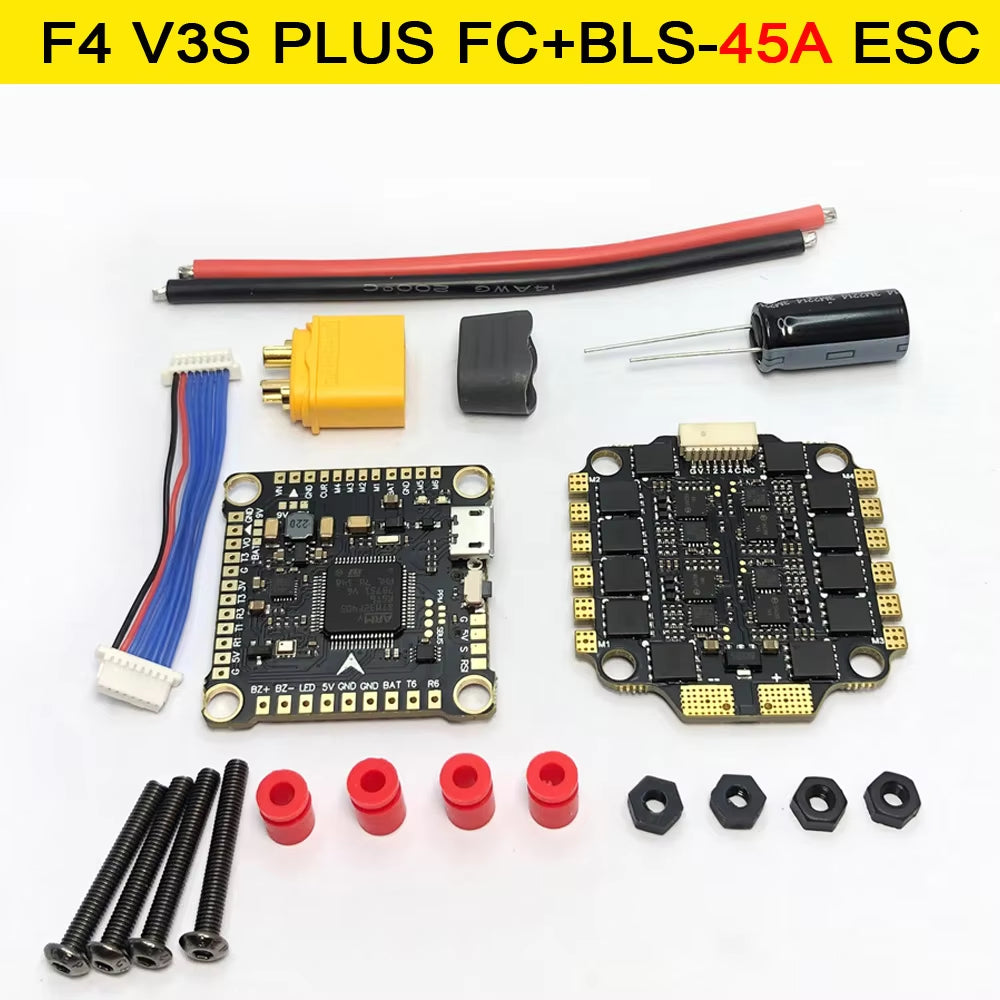 F4V3S F4 V3 V3S plus FC Stack/Flytower Flight Controller Board Barometer OSD 30A 45A 60A ESC for FPV Racing Drone Quadcopter