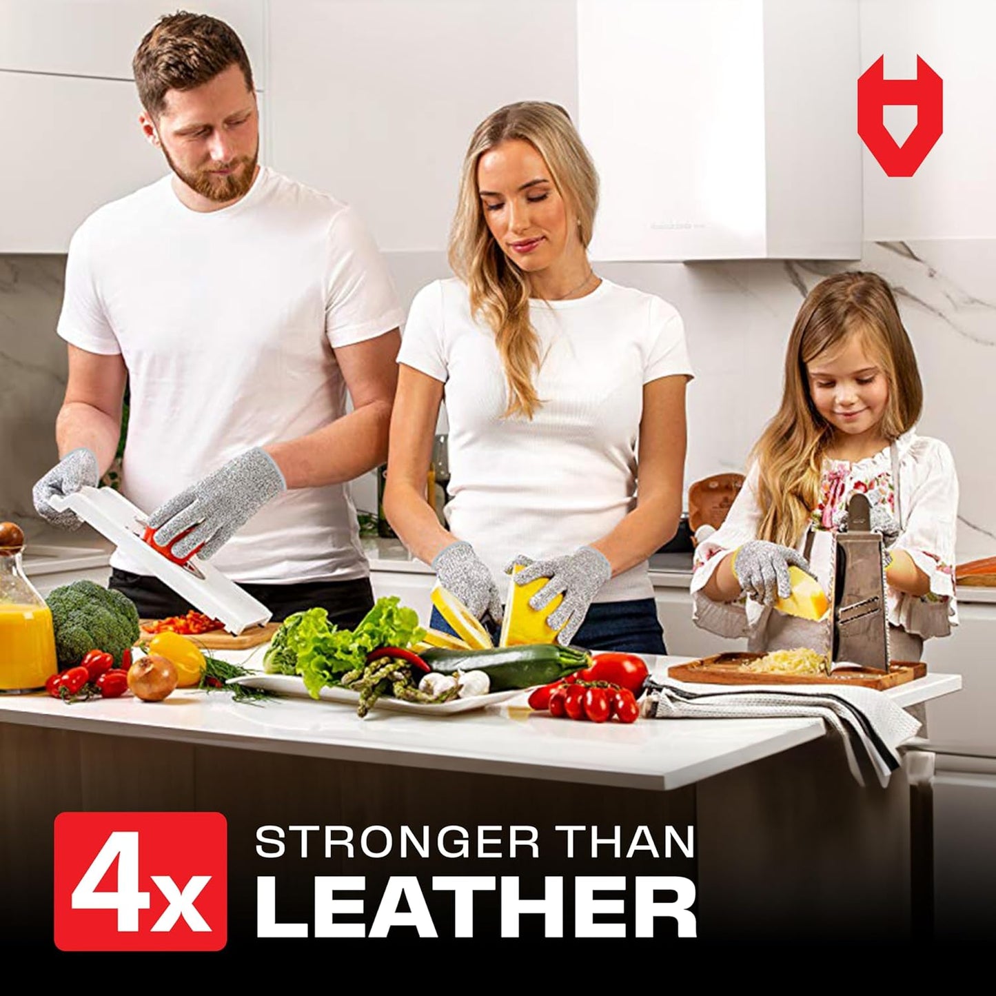 Premium Cut Resistant Gloves Food Grade — Level 5 Protection; Ambidextrous; Machine Washable; Superior Comfort and Dexterity; Lightweight Protective Gloves; Complimentary Ebook