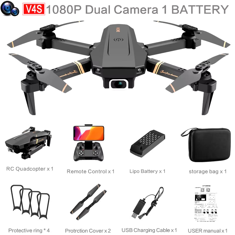 V4 RC Drone 4K WIFI Live Video FPV 4K/1080P Drones with HD 4K Wide Angle Profesional Camera Quadrocopter Dron Toys