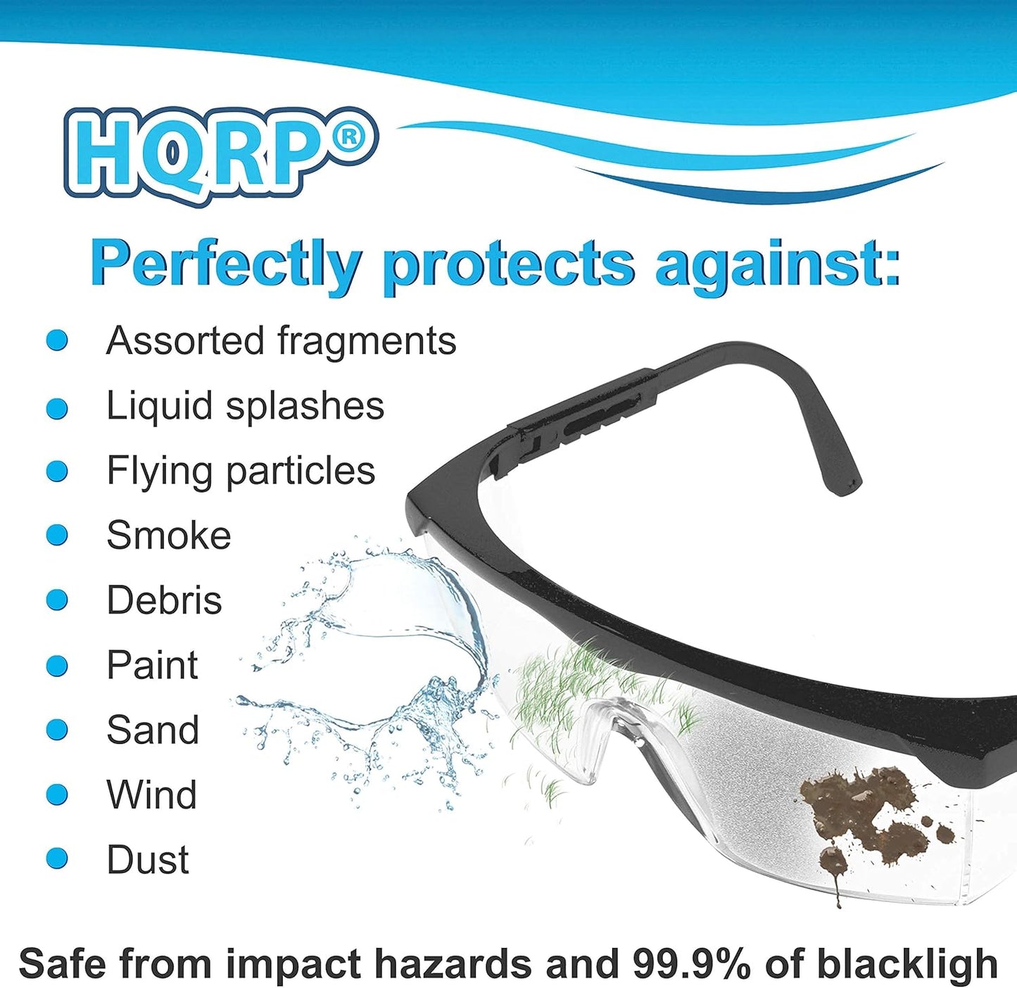 UV Protective Safety Goggles/Glasses for Yard Work, Gardening, Lawn Mowing, Weed Whacking, Hedge Trimming