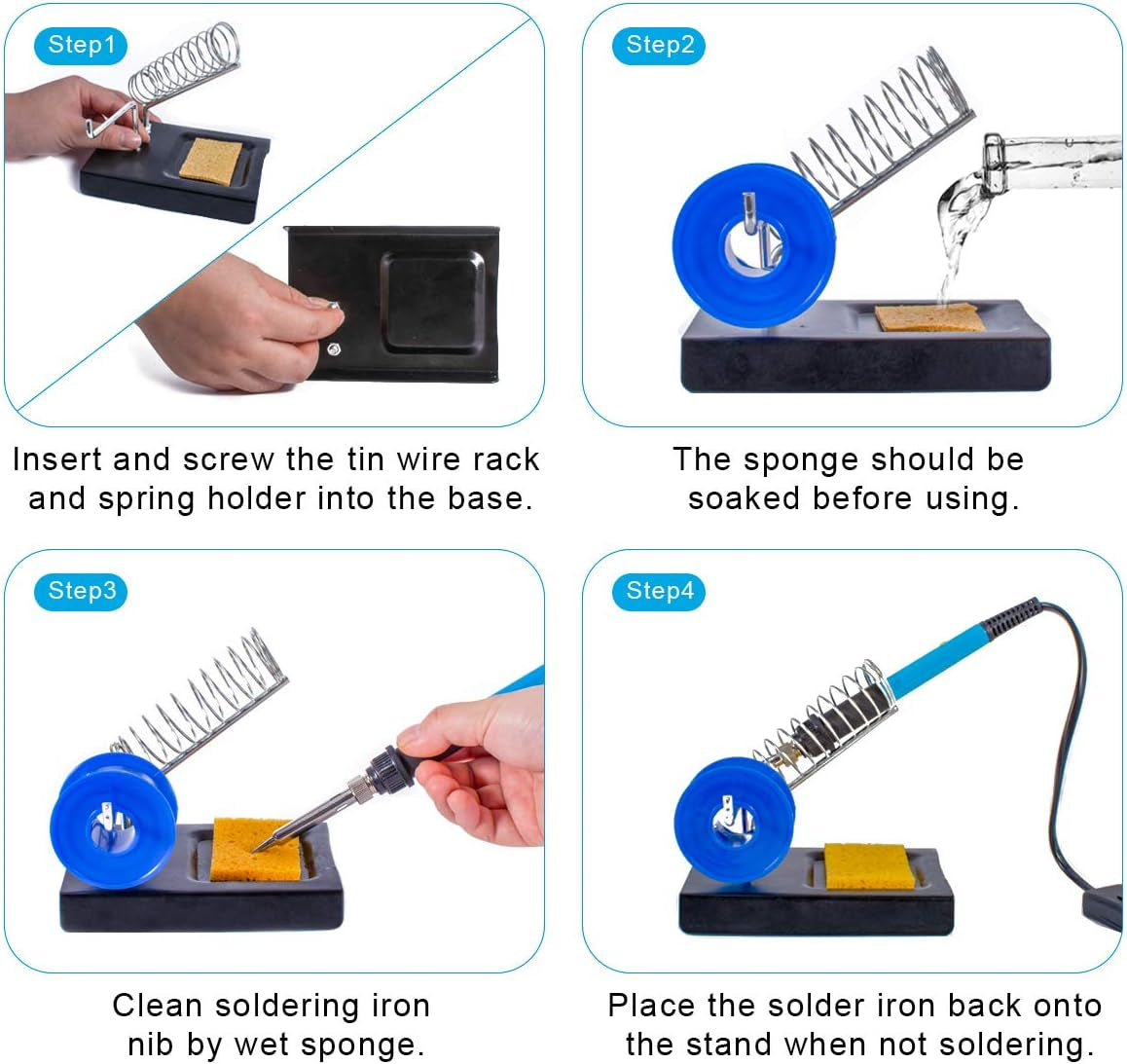 Soldering Iron Kit, Adjustable Temperature 13-In-1 60W Soldering Tool, Solder Kit Electronics with On/Off Switch, 5 Soldering Tips, Solder Sucker, Stand, Tweezers, Solder Wire, Wire Cutter, Carry Bag