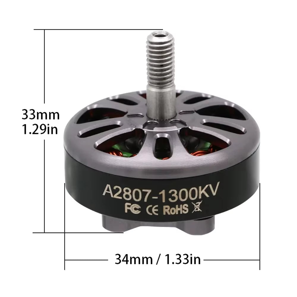 4Pcs/Lot Angel A2807 KV1300 6S/ 1500KV 5S/ 1700KV 4S Brushless CW Motor for 7Inch Long Range FPV Freestyle Drone Accessories