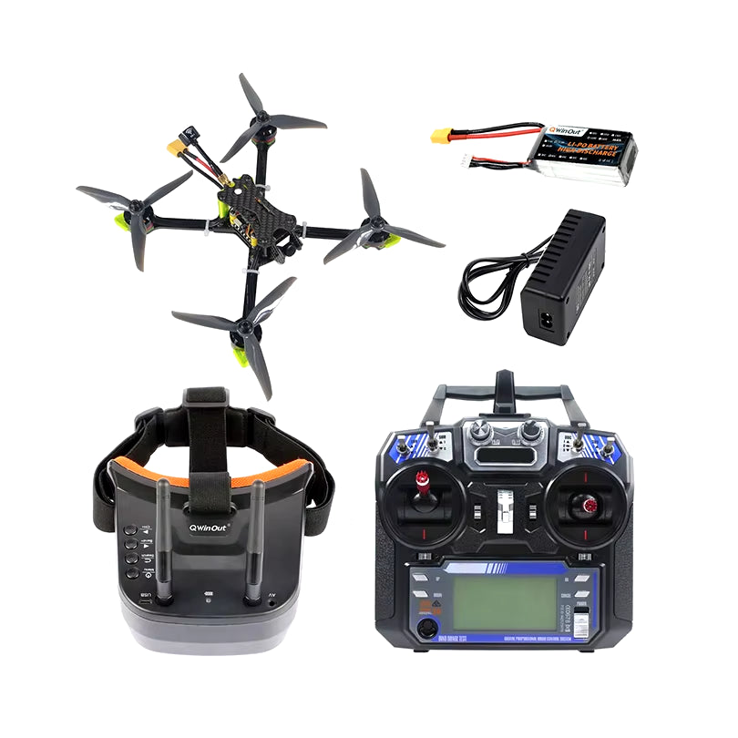 DIY RTF X220 5Inch Racing FPV Drone with 220Mm Frame 2205 2300KV Motor 2-4S ESC Flight Control 1200TVL Camera Fs-I6 Transmitter