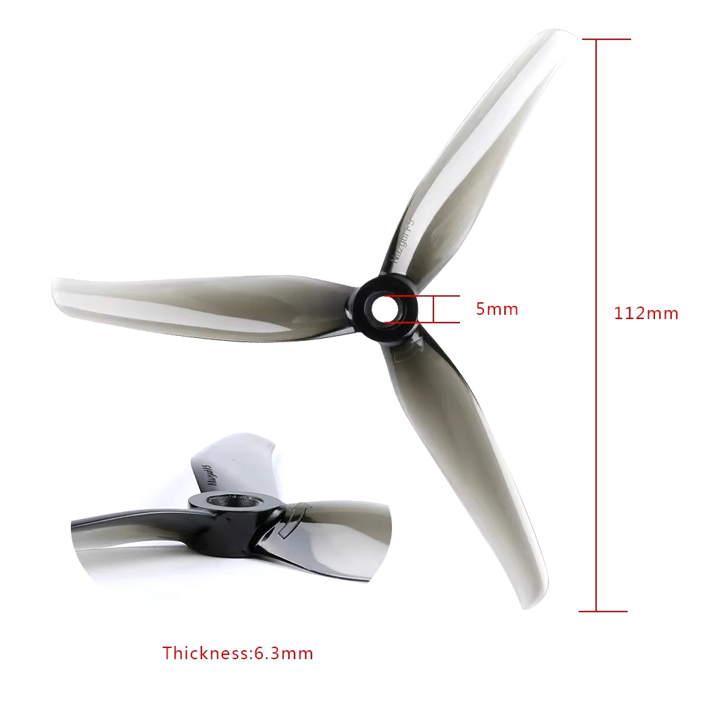 4Pairs Iflight Nazgul F5/5140 5 Inch 3 Blade / Tri-Blade Propeller with 5Mm Mounting Hole for FPV Racing Freestyle 5Inch Drones