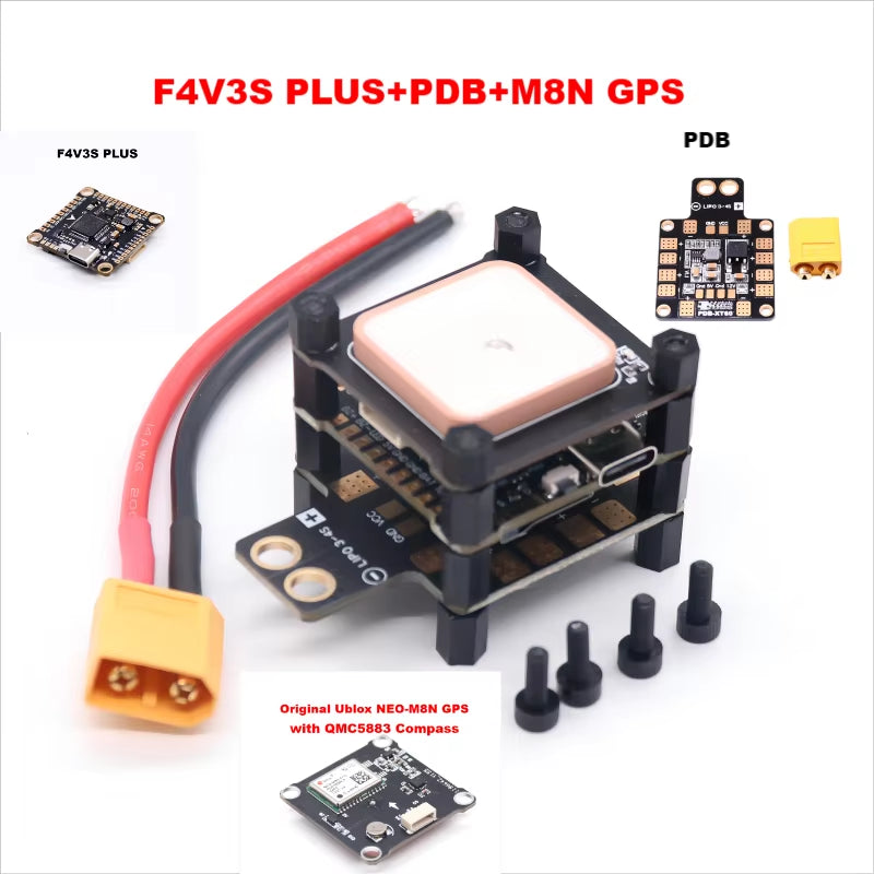 F4V3S F4 V3 V3S plus LC INAV Betaflight Flight Controller Board Barometer OSD TF BN880 M8N GPS Quadcopter RC Drone FPV Racing