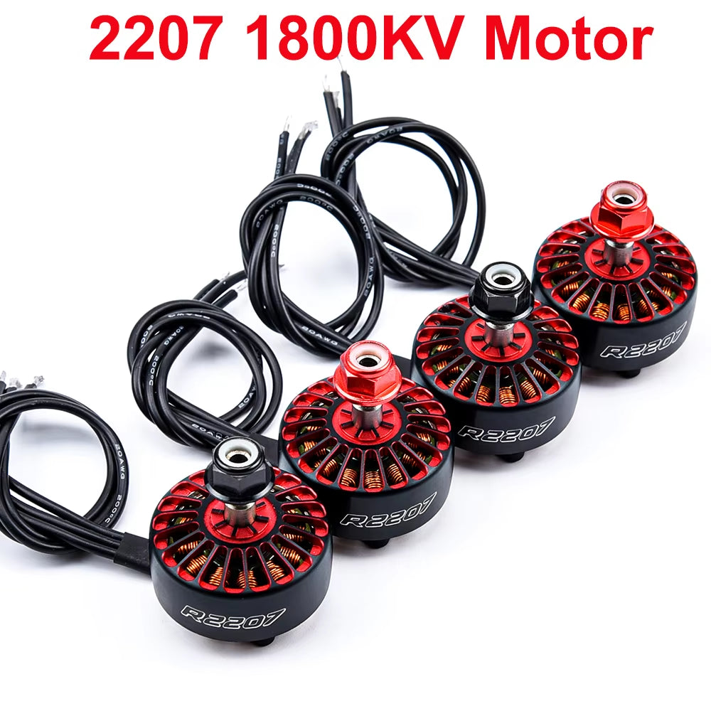 4PCS 2207 1800KV 3-6S Brushless Motor CW CCW for FPV RACER Quadcopter RC Racing Drone Aircraft Multicopter