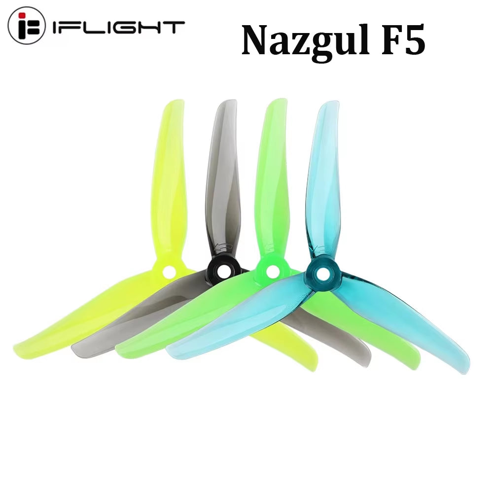 4Pairs Iflight Nazgul F5/5140 5 Inch 3 Blade / Tri-Blade Propeller with 5Mm Mounting Hole for FPV Racing Freestyle 5Inch Drones