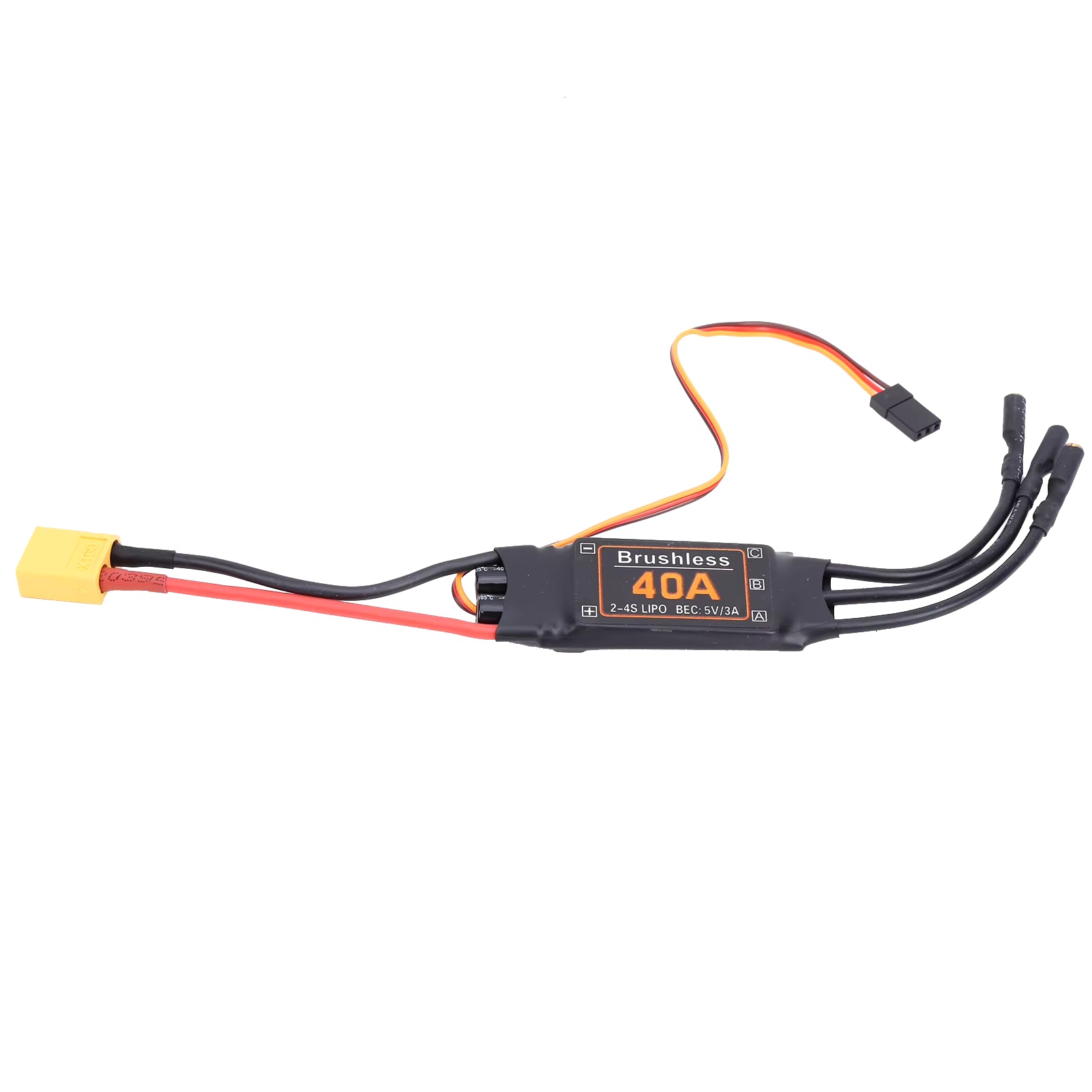 XXD 40A Brushless ESC Speed Controller with XT60 Connector 5V/3A BEC Output for RC Drone Airplanes Accessory