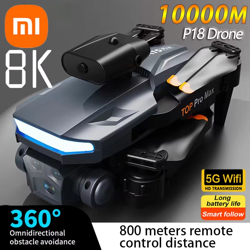 Xiaomi  P18 MAX Drone 8K 5G GPS Professional HD Aerial Photography Dual-Camera Optical Obstacle Avoidance Quadcopter 10000M