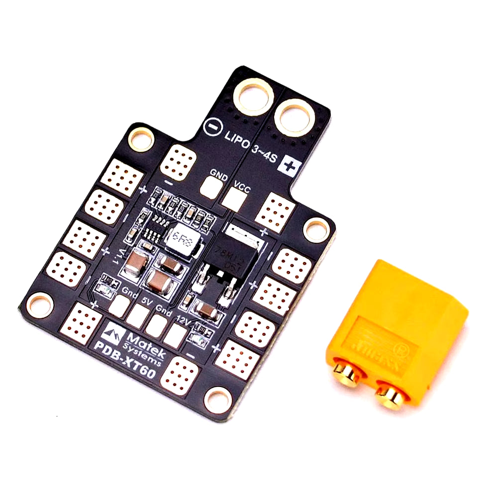 PDB-XT60 W/ BEC 5V&12V Power Distribution Board 3-4S/3-6S for RC FPV Racing Freestyle 4S/6S Drones Multicopter Airplane