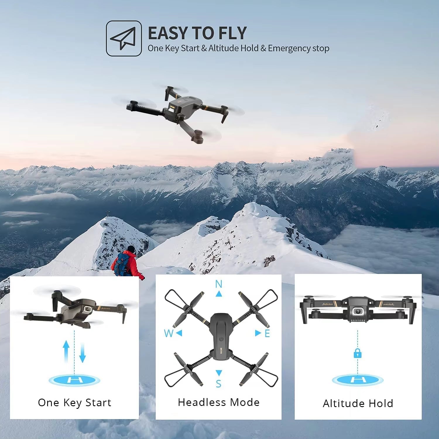 V4 RC Drone 4K WIFI Live Video FPV 4K/1080P Drones with HD 4K Wide Angle Profesional Camera Quadrocopter Dron Toys